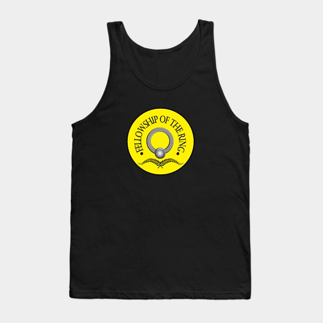Fellowship of the Ring - Yellow Tank Top by kinketees